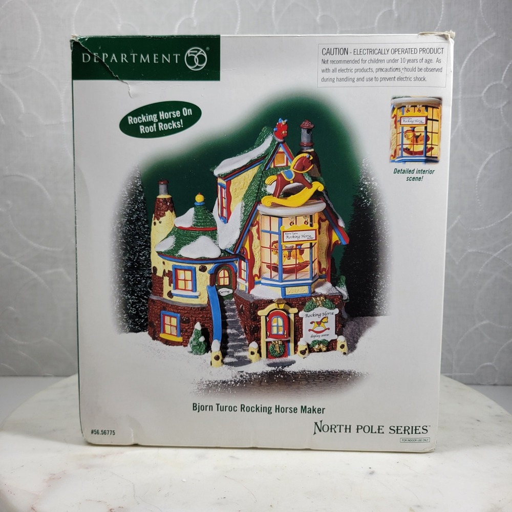 Dept 56 Bjorn Turoc Rocking Horse Maker North Pole Series Village Box 56.56775